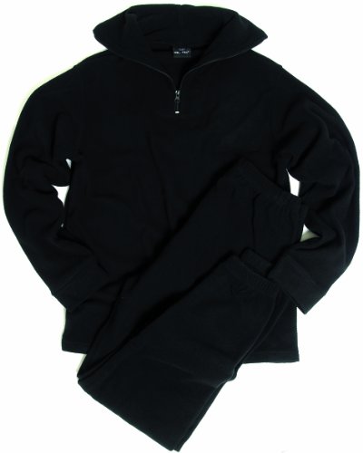 Unterwäsche Thermofleece m. Reißverschluss, schwarz L