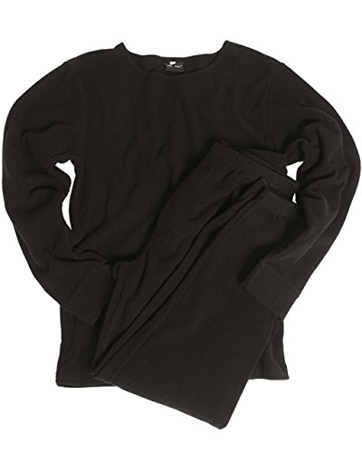 Unterwäsche Thermofleece, rundhals, schwarz (S)