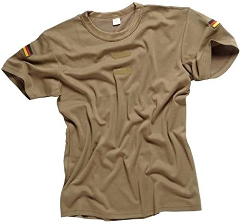 Original Bundeswehr Tropen T-Shirt Unterhemd khaki mit Hoheitsabzeichen 9,Khaki