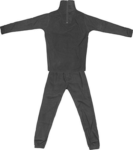 Thermofleece Unterwäsche Set mit Reißverschluss Farbe Schwarz Größe M