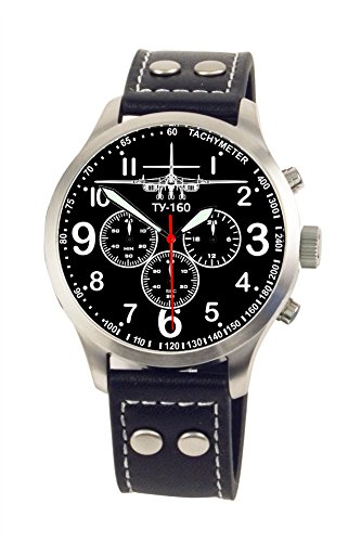 TY-160 Tupolew Aviator Chrono Armbanduhr – Sonderedition – limitierte Auflage