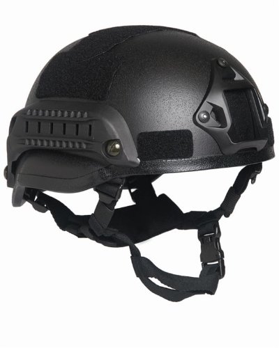 US COMBAT HELMET MICH 2002 W BLACK RAIL