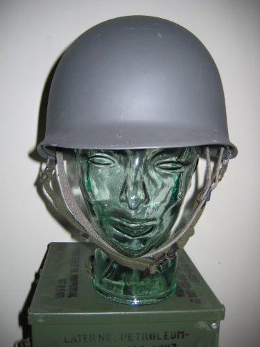 Dänischer Stahlhelm mit Innenhelm grau