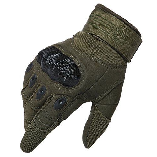 Reebow Gear Herren voll Finger Handschuhe Army Racing Gloves Fahrradhandschuhe (Army Grün, M（8