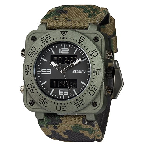 INFANTRY® Herren Analog-digital Armbanduhr Militär Armee Sportuhr Outdoor Alarm Stoppuhr