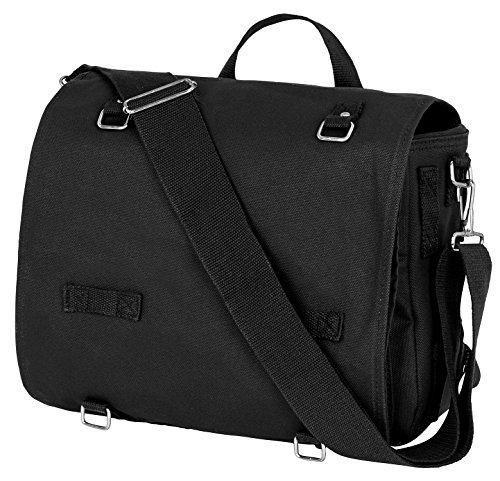 BW Kampftasche gross Umhängetasche Canvas Bag in vielen Farben Schwarz OneSize