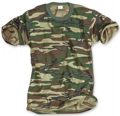 Classic Army Style T-Shirt Kurzarm Shirt 6 Farben wählbar S – 3XL L,Woodland