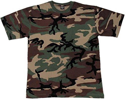 US/BW T-Shirt, klassisches Armee-T-Shirt, in 13 verschiedenen Farben zu Auswahl, in den Größen S-3XL Farbe Woodland Größe L