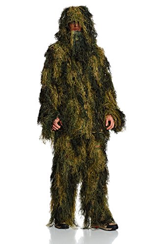 Mil-Tec Ghillie Antifire 4-Teilig woodland,M/L