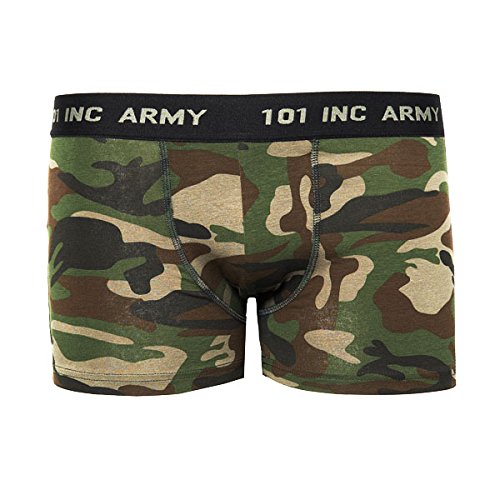 Tarn Boxershorts US Army Camo Woodland Unterhose Unterwäsche Bundeswehr Camouflage Männer Einsatz modisch Schlüpper getarnt Tarnung