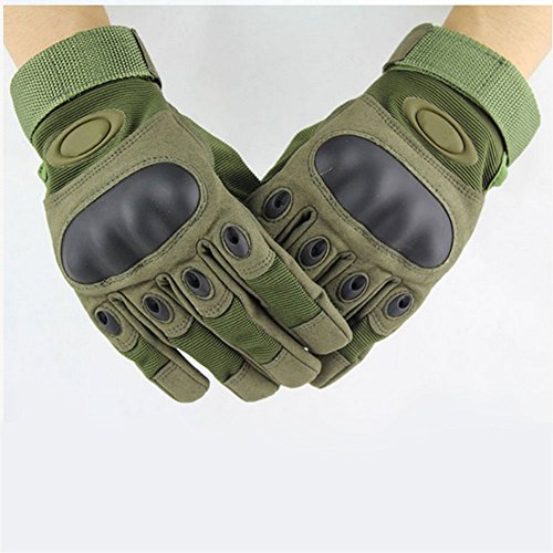 Lmeno Vollfingerhandschuhe Outdoor Gloves Airsoft Fishing Gym Jagd Schießen Reithandschuh Militärgang – Anti-Rutsch Atmungsaktiv Fahrradhandschuhe Motorradhandschuhe Schwarz / Armee Grün / Khaki