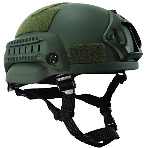 OneTigris MICH 2002 Aktion Version Taktische Helm ABS Helm für Softair Paintball (Armee Grün)