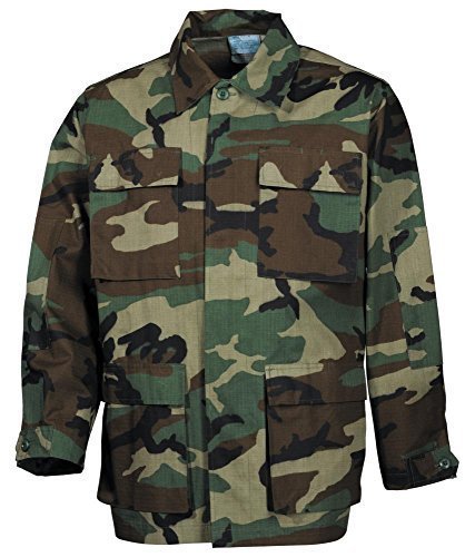 US BDU Feldjacke, Rip Stop, woodland, Größe M