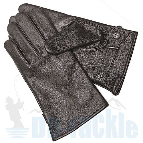 BW Ziegenleder Handschuhe Leder S-M-L-XL-XXL-3XL schwarz gefüttert Bundeswehr Fingerhandschuhe Lederfingerhandschuhe (Größe: 10 (XL), Schwarz)